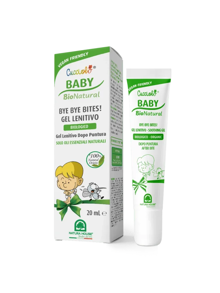 CUCCIOLO Baby BIO Natural BYE BYE BITES GEL LENITIVO Dopo Puntura - solo Oli Essenziali Naturali, Biologico