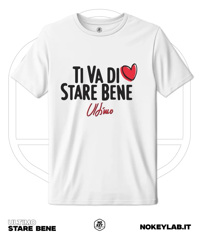 Maglia Ultimo ” Ti va di Stare Bene” – T-Shirt Fan Tour 2025 | Regalo Musica Italiana