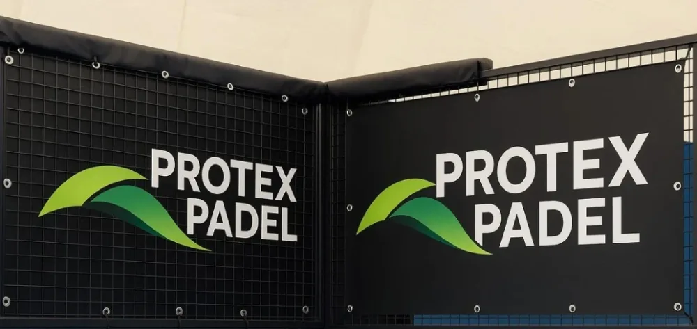 Banner Bifacciale PVC Personalizzato per Campi da Padel – 190x90cm, Stampa Fronte/Retro, 12 Occhielli