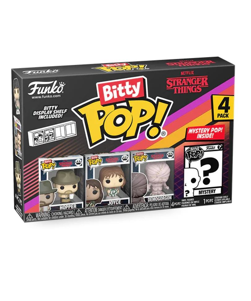 Hopper / Joyce / Demogorgon / Mystery Bitty (4-Pack)