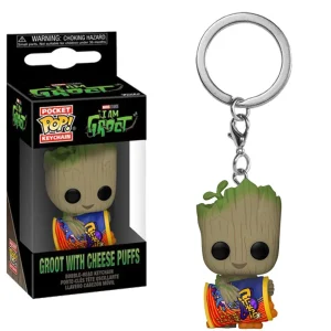Groot with Cheese Puffs Keychain Groot with Cheese Puffs Keychain
