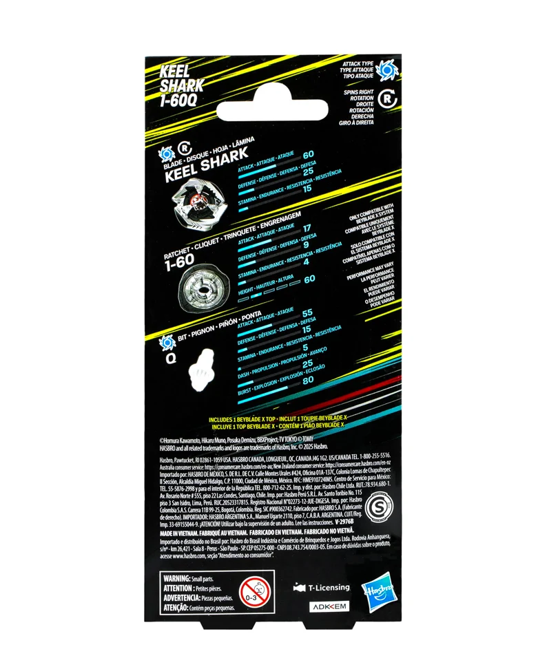 Beyblade X - Booster: Black Keel Shark 1-60Q - immagine 3