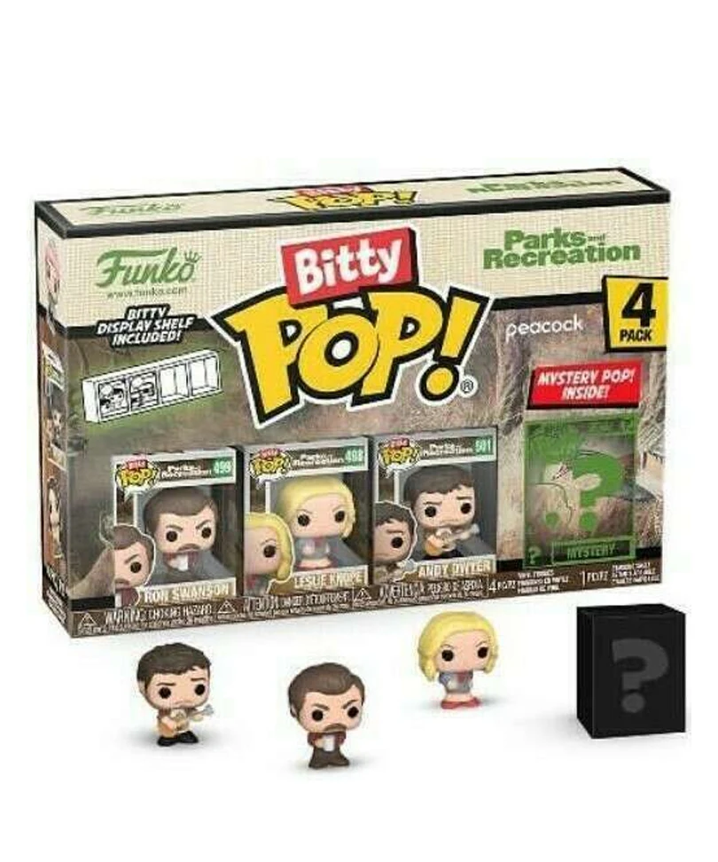 Ron Swanson / Leslie Knope / Andy Dwyer / Mystery Bitty (4-Pack)