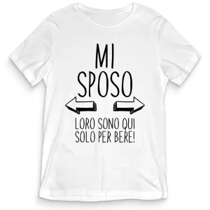 TeesBlitz T-Shirt Uomo ADDIO CELIBATO – Mi Sposo – teeADNC-007B