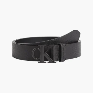 Calvin Klein Cintura Uomo Round Mono Plaque Belt Calvin Klein Cintura Uomo Round Mono Plaque Belt