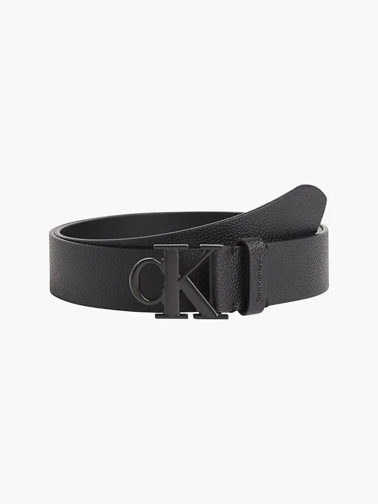 Calvin Klein Cintura Uomo Round Mono Plaque Belt