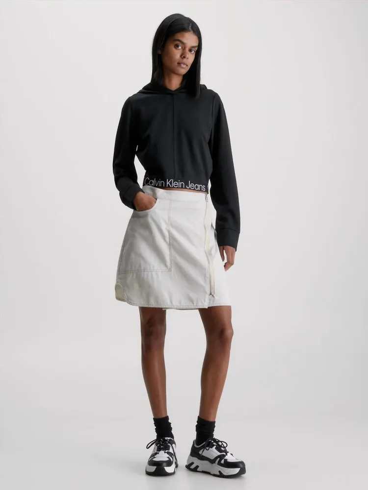 Calvin Klein Felpa Donna Tape Milano Hoodie - immagine 2