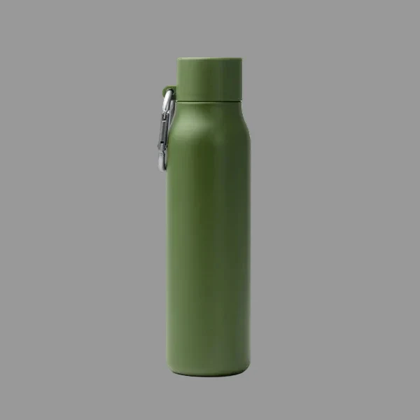 Borraccia Termica in Acciaio Inossidabile Riciclato 550ml – Finitura Opaca con Moschettone Borraccia Termica in Acciaio Inossidabile Riciclato 550ml – Finitura Opaca con Moschettone