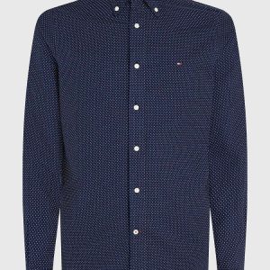 Tommy Hilfiger Camicia Uomo Micro Dot Print Tommy Hilfiger Camicia Uomo Micro Dot Print