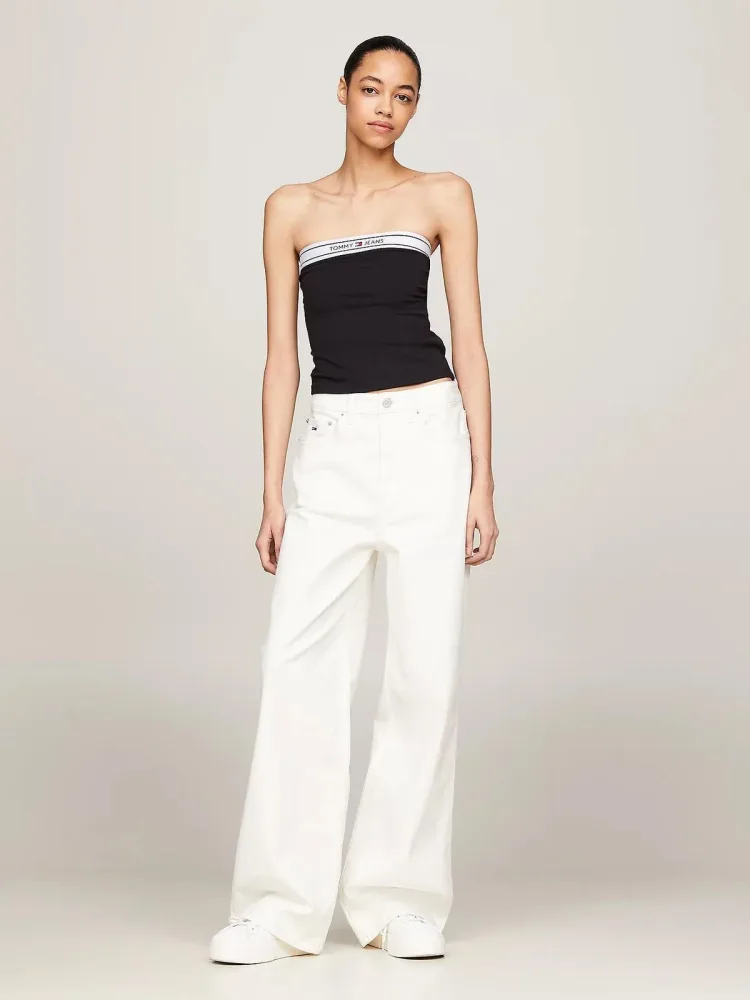 Tommy Hilfiger Top Donna Logo Taping Tube - immagine 2