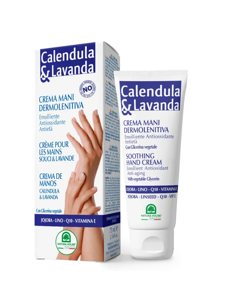 CALENDULA & LAVANDA CREMA MANI con Coenzima Q10 - Dermo Lenitiva Idratante Emolliente Antiossidante Antietà - immagine 2