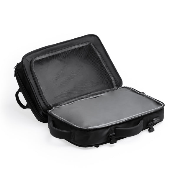 Zaino da Viaggio Estensibile in Pelle PU 40L – Laptop 17", Tasche Antifurto e Cinghia Trolley - immagine 3