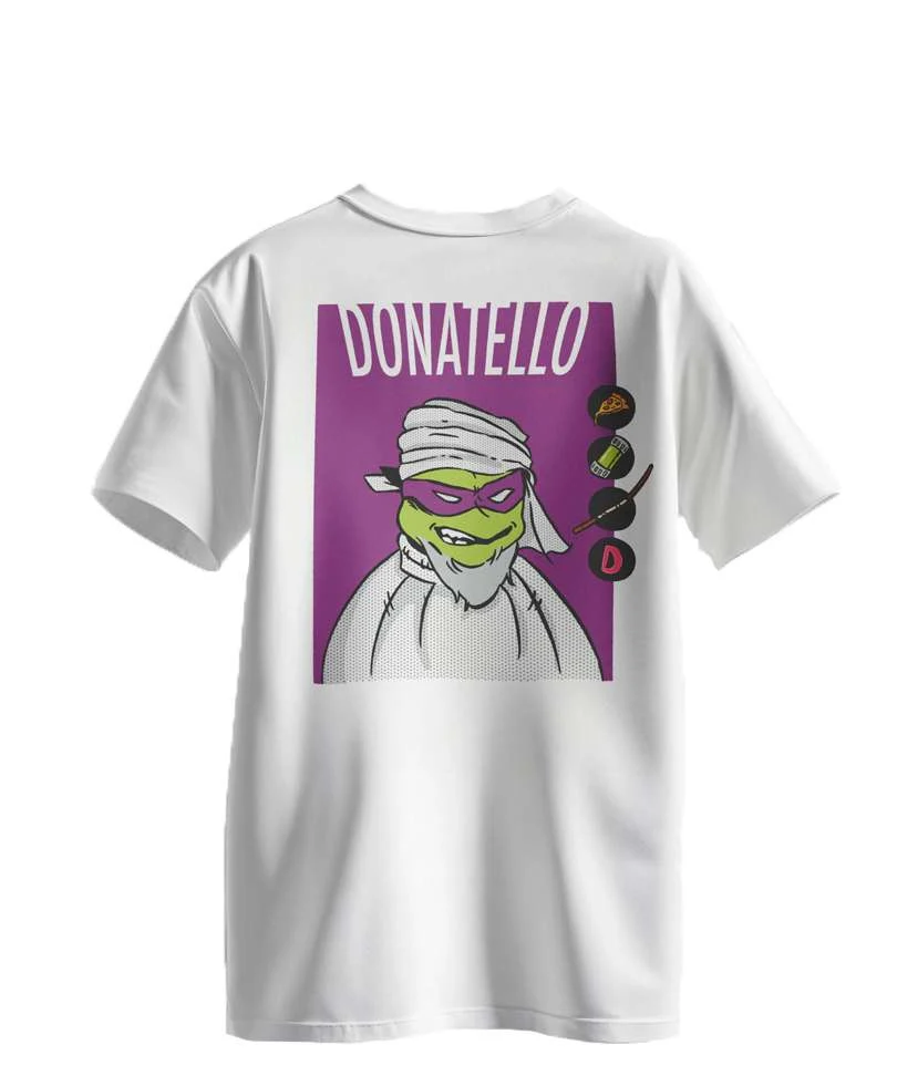 T-Shirt Donna Donatello Ninja Bianca
