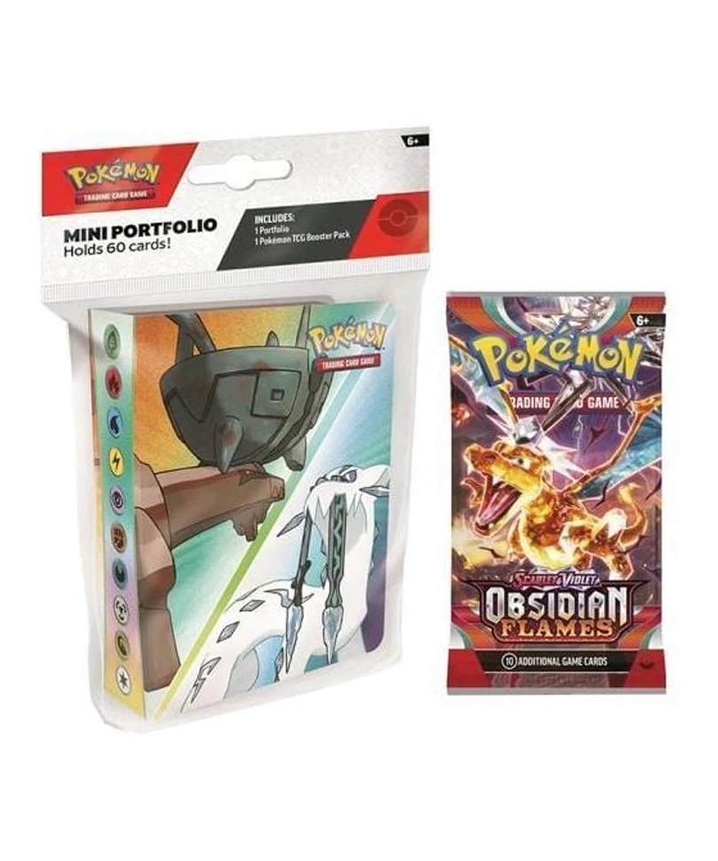 Pokemon Mini Portfolio Card Album + 1 Booster Pack Scarlet & Violet - Obsidian Flames ENG