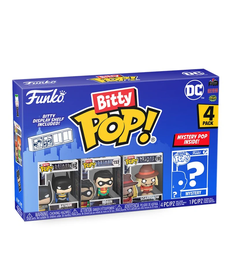 Batman (Animated Series) / Robin (Animated Series) / Scarecrow (Animated Series) / Mystery Bitty (4-Pack)