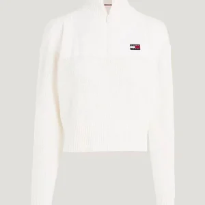 Tommy Hilfiger Maglia Donna Tjw Half Zip Badge Rib Tommy Hilfiger Maglia Donna Tjw Half Zip Badge Rib