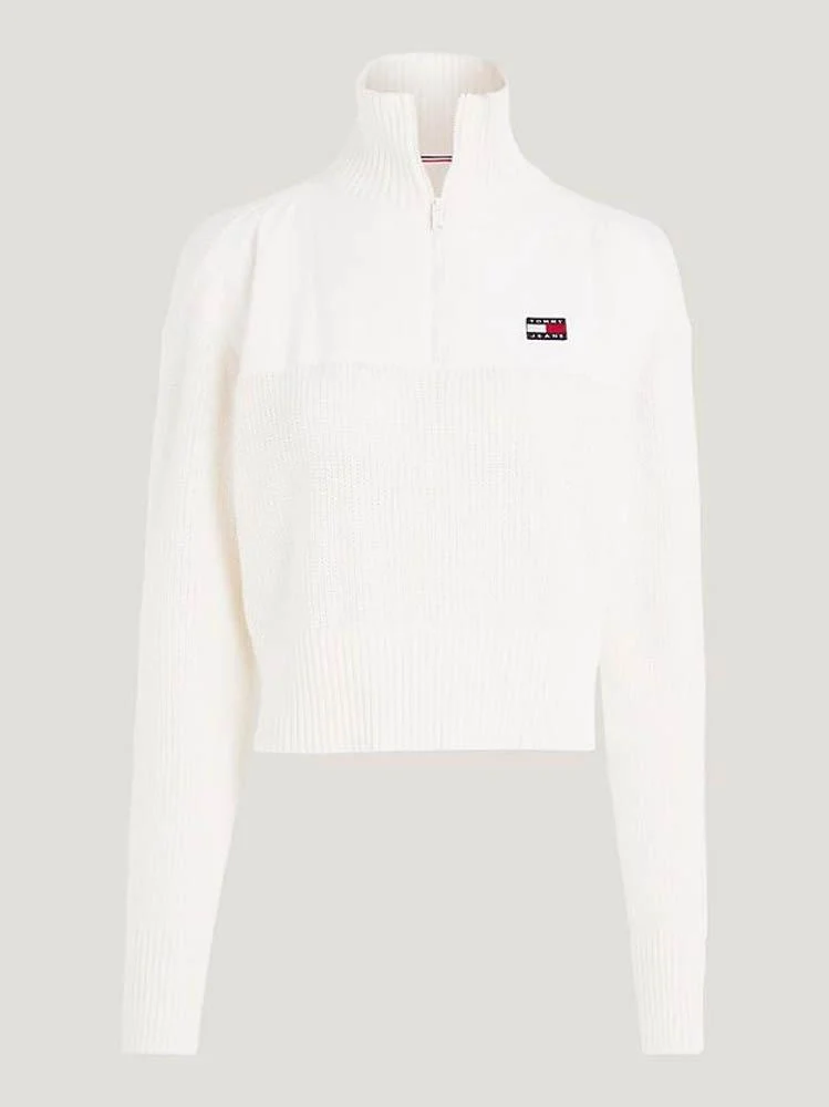 Tommy Hilfiger Maglia Donna Tjw Half Zip Badge Rib