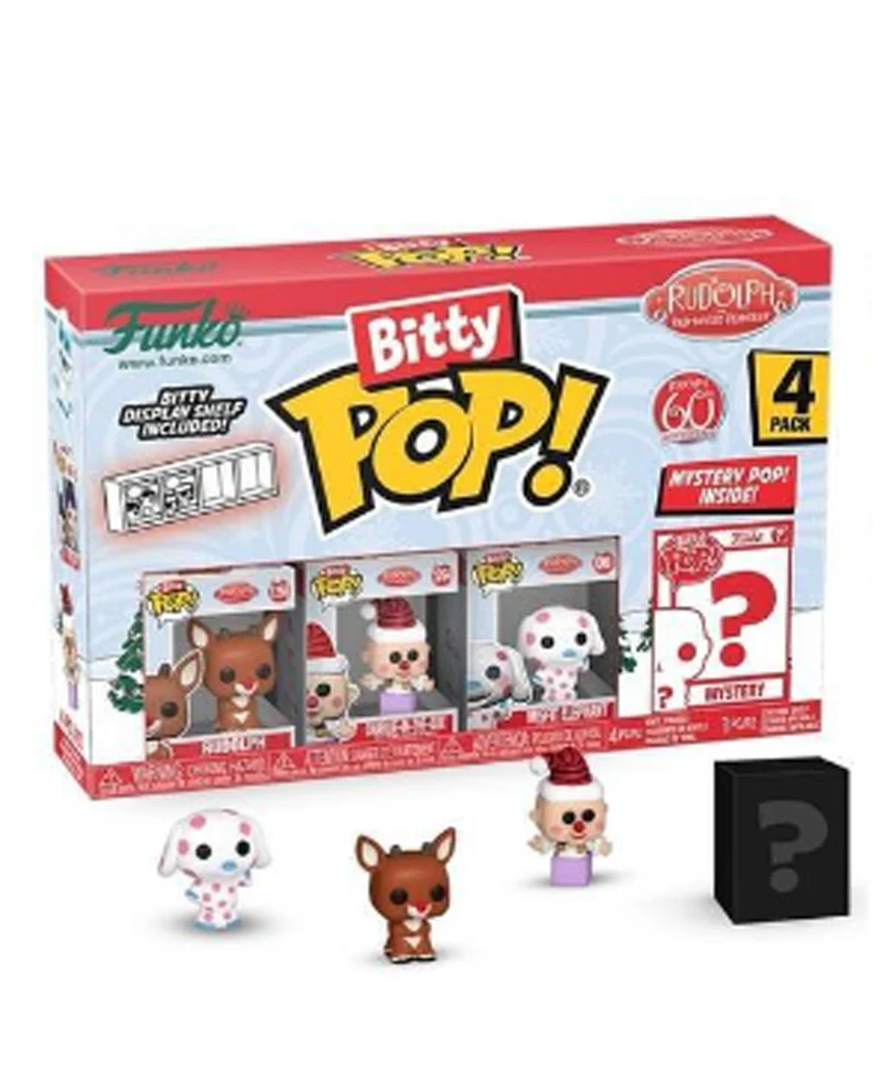 Rudolph / Charlie-In-The-Box / Misfit Elephant / Mystery Bitty (4-Pack)