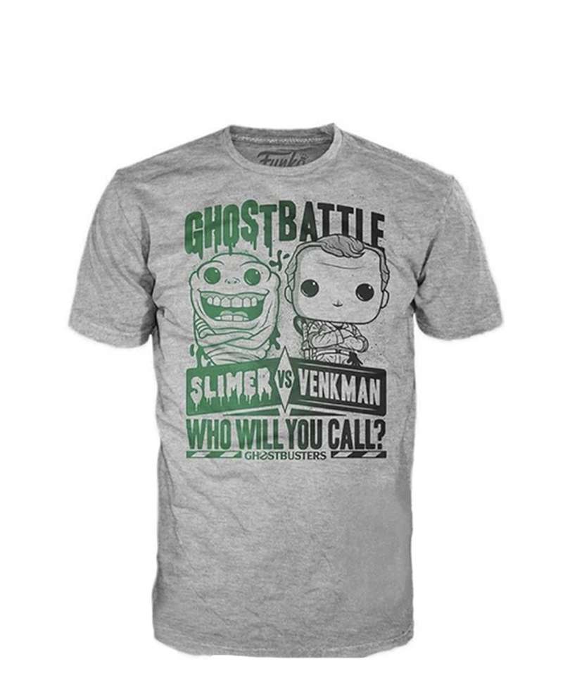 Funko Ghostbusters T-Shirt Slimer vs Venkman Who Will You Call?