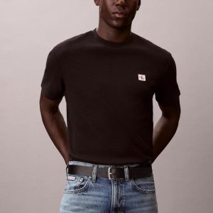 Calvin Klein T Shirt Uomo Waffle Badge Calvin Klein T Shirt Uomo Waffle Badge