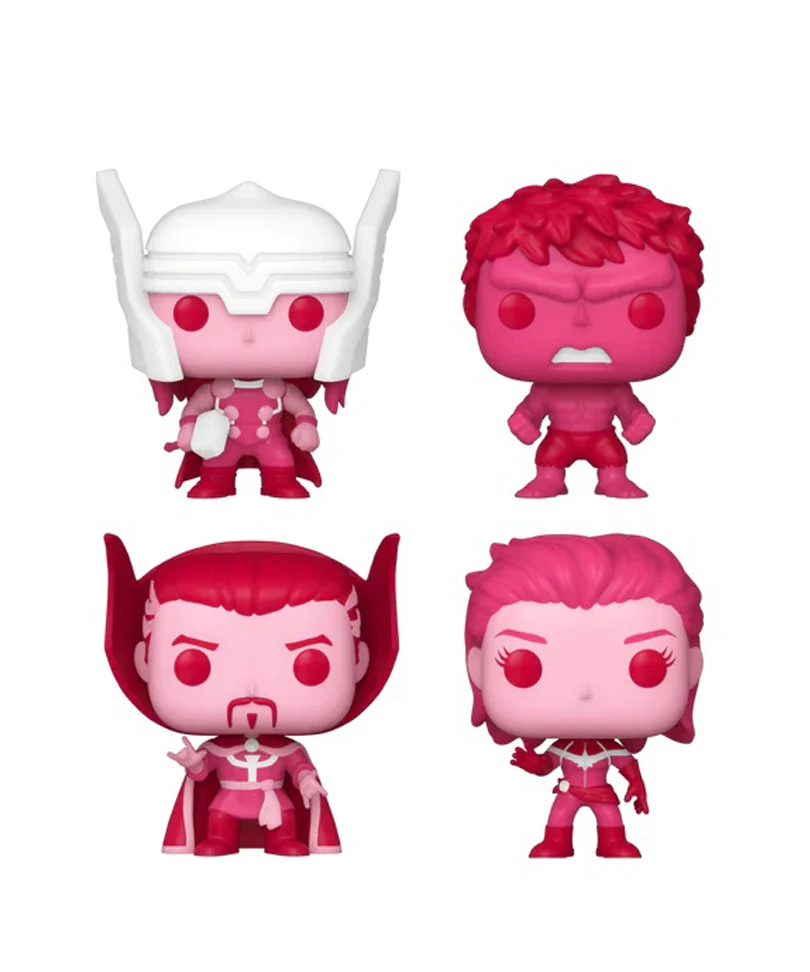 Thor / Hulk / Doctor Strange / Captain Marvel 4-Pack Marvel Valentine Mystery Minis - immagine 3