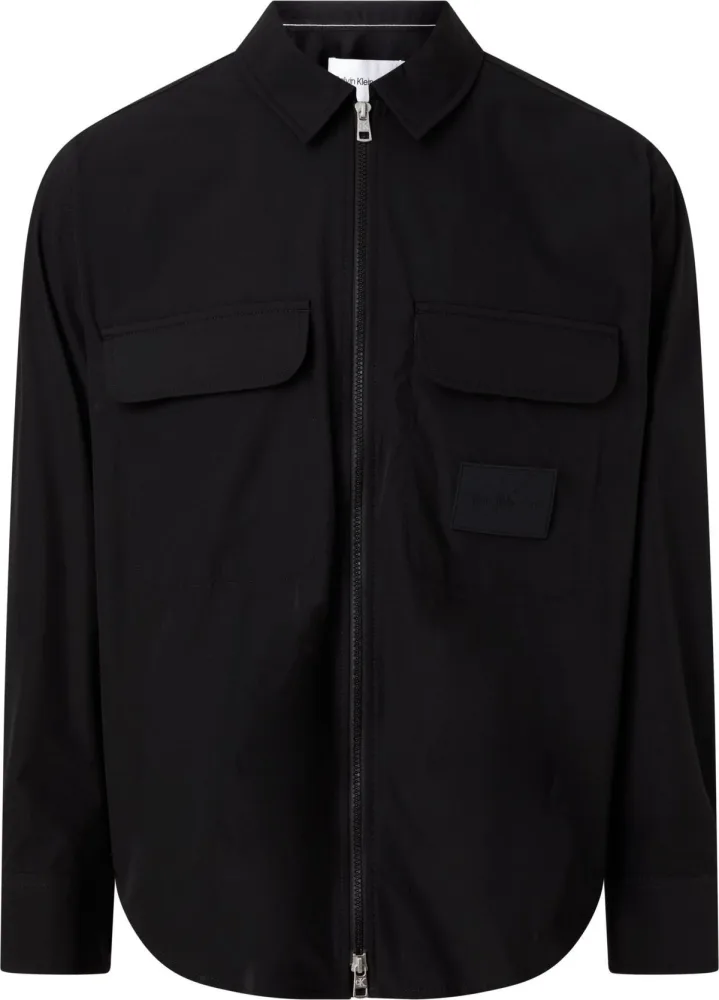 Calvin Klein Giacca Camicia Uomo Premium Ess Zip Overshirt