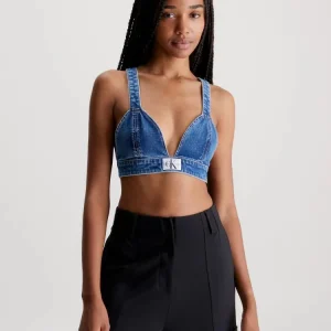 Calvin Klein Top Donna Denim Bralette Calvin Klein Top Donna Denim Bralette