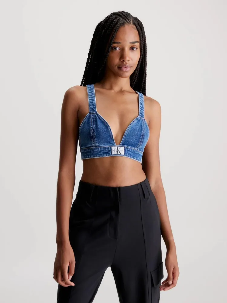 Calvin Klein Top Donna Denim Bralette