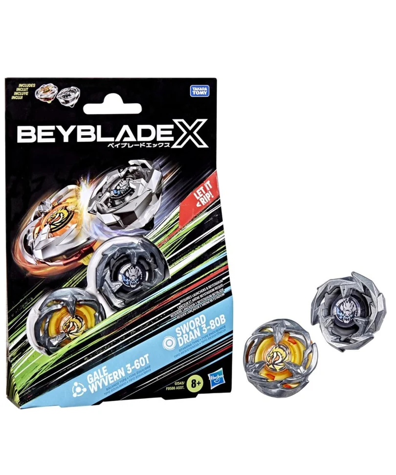Beyblade X – Dual Pack: Gale Wyvern 3-60T & Sword Dran 3-80B