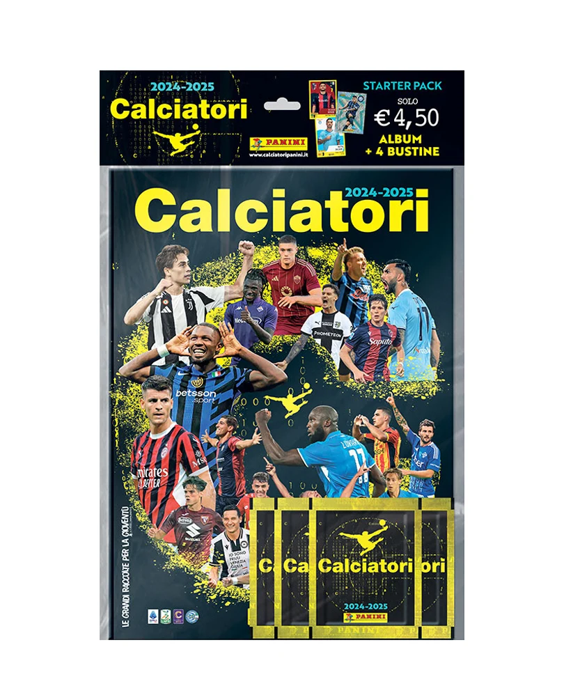 PANINI Starter Set Calciatori 2024-2025 - Album + 4 Bustine