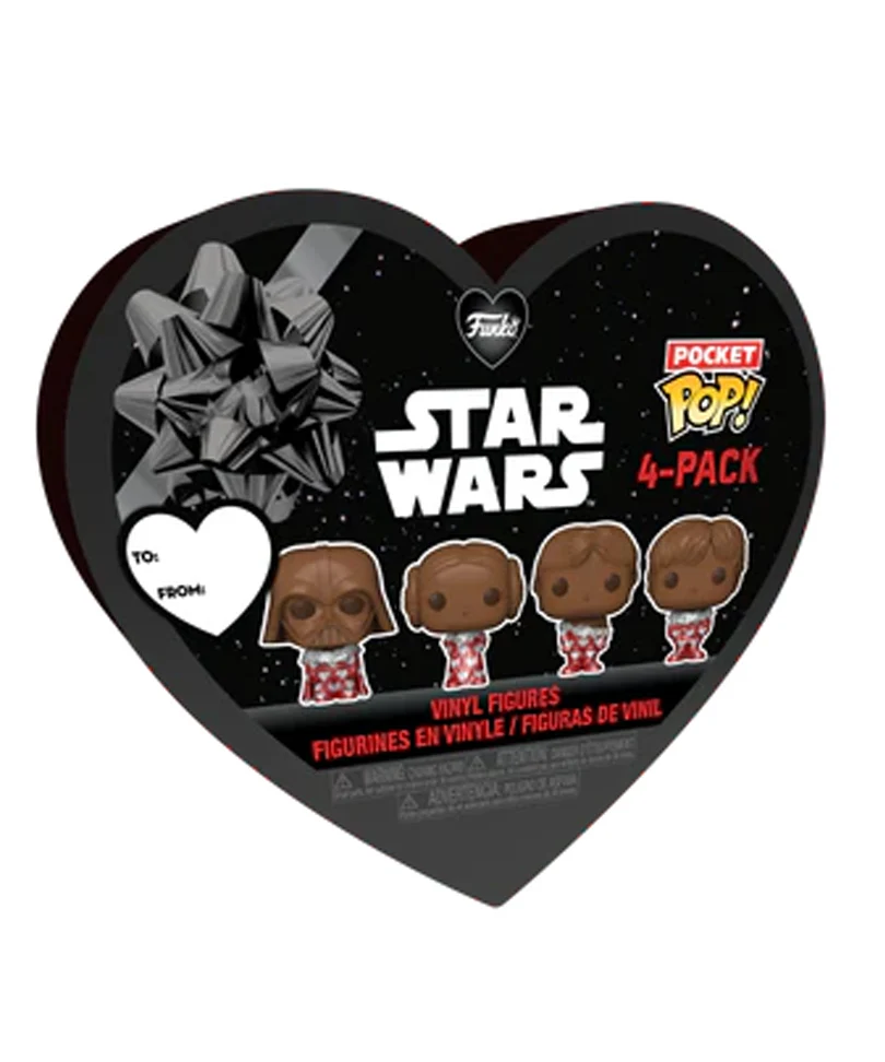 Darth Vader (Val Choc) / Leia (Val Choc) / Luke Skywalker (Val Choc) / Han Solo (Val Choc) 4-Pack Star Wars Valentine Mystery Minis - immagine 2
