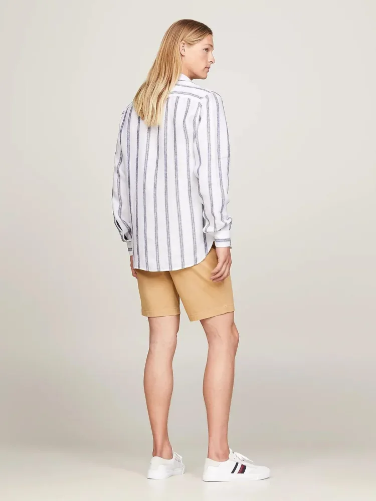 Tommy Hilfiger Camicia Uomo Linen Triple Stripe - immagine 3