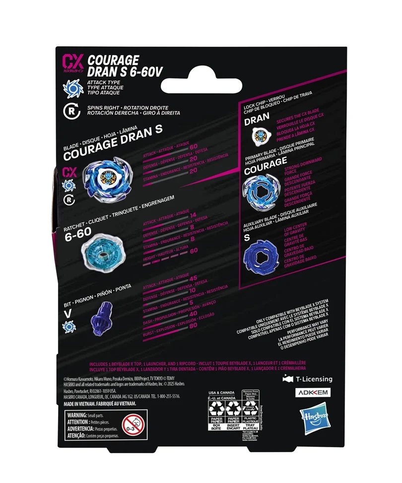 Beyblade X - Starter Pack: Courage Dran S 6-60V CX - immagine 3