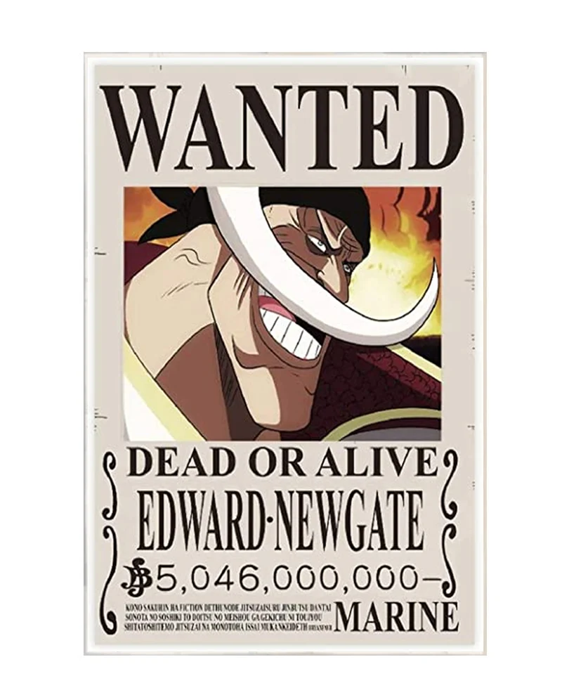 One Piece - Poster: "WANTED WHITEBEARD" (52X38)
