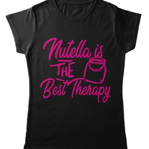 TeesBlitz tee158 – T-Shirt Divertente – Nutella is the best therapy TeesBlitz tee158 – T-Shirt Divertente – Nutella is the best therapy