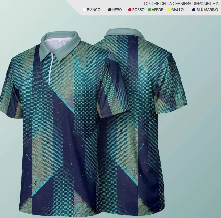 Polo Sublimatica Sima – Maniche Corte con Zip | Min. 25 pz Polo Sublimatica Sima – Maniche Corte con Zip | Min. 25 pz