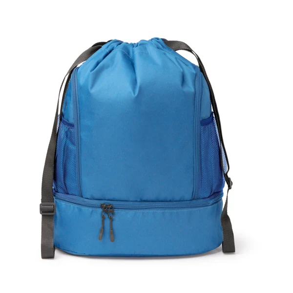 Zaino in Poliestere 600D – Coulisse Regolabile, Tasche Laterali Zip, Mesh Borracce e Scomparto Scarpe - immagine 3