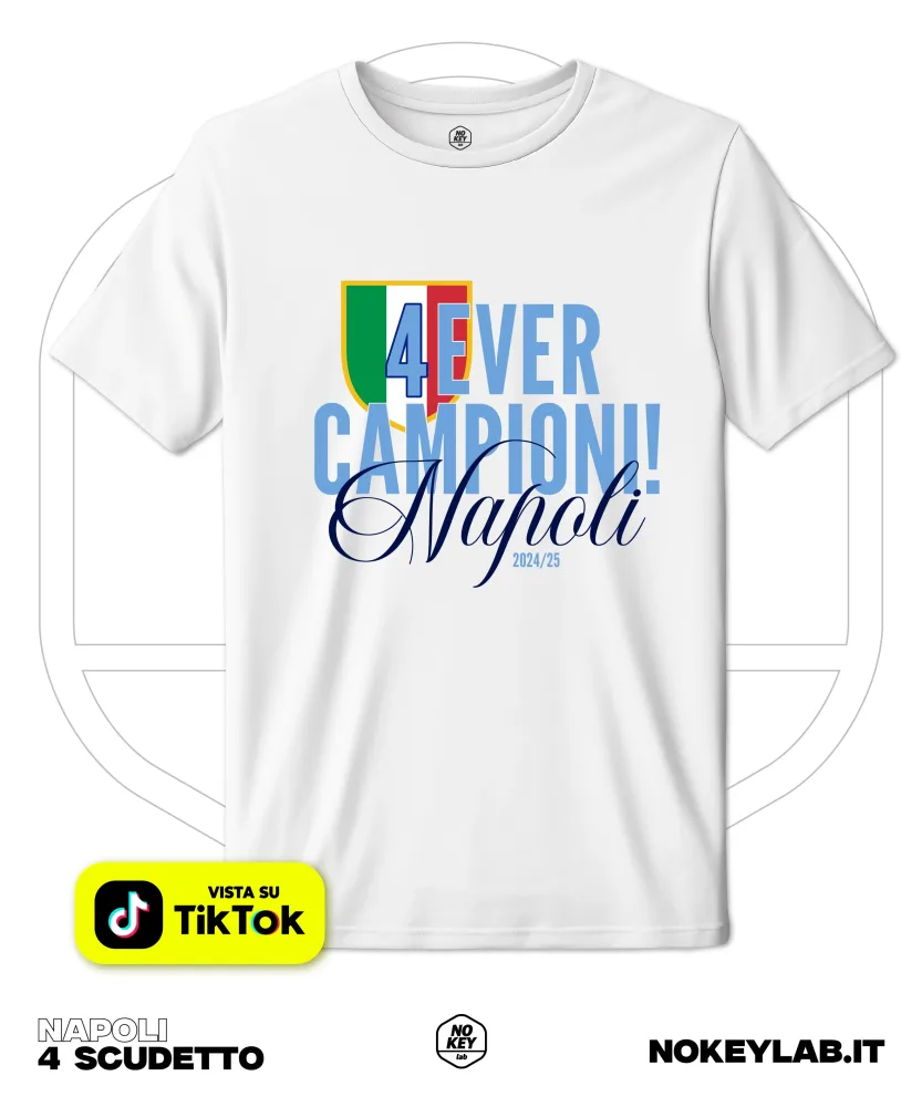Maglia Napoli 4° Scudetto 2025 – T-Shirt Celebrativa Campioni d’Italia - immagine 3