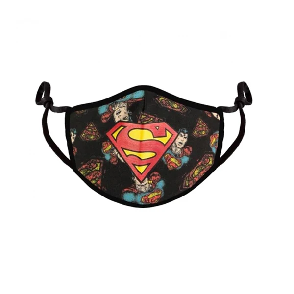 Mascherina Regolabile Brandizzata DC Comics Superman Emblema