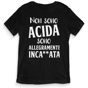 TeesBlitz T-Shirt divertente – Non sono acida sono allegramente inca**ata – tee21-016 TeesBlitz T-Shirt divertente – Non sono acida sono allegramente inca**ata – tee21-016