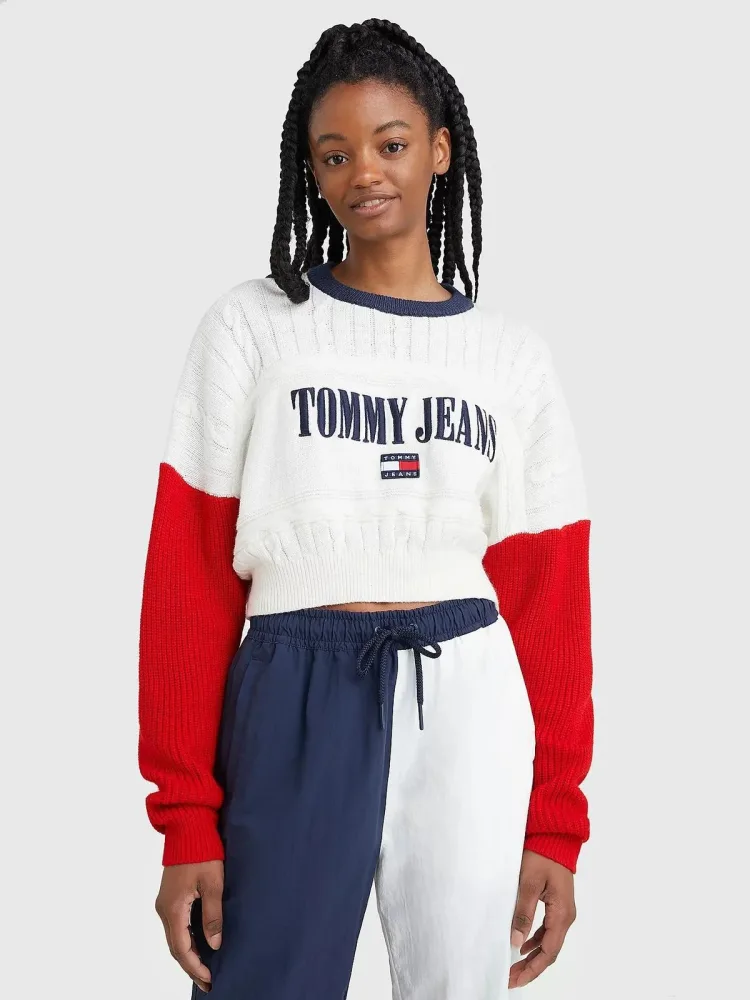 Tommy Hilfiger Maglia Donna Crop Archive - immagine 2
