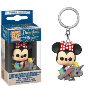 Dumbo The Flying Elephant Attraction With Minnie Mouse Keychain