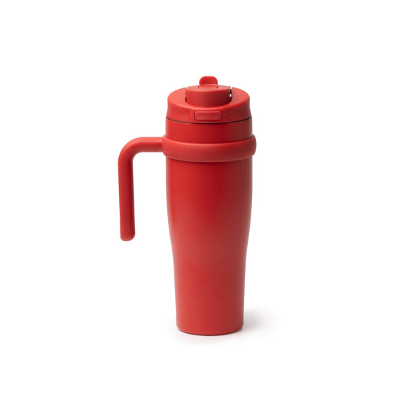 Tazza Termica in Acciaio Inox 304 Riciclato – 900 ml, Apertura a Pulsante e Cannuccia - immagine 3
