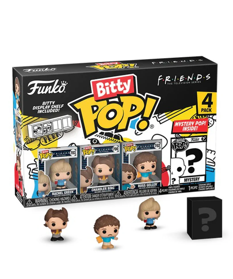 Rachel Green / Chandler Bing / Ross Geller / Mystery Bitty (Friends 80's) (4-Pack)