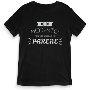 TeesBlitz tee124 – T-Shirt divertente – Io di Modesto non ho neanche il Parere TeesBlitz tee124 – T-Shirt divertente – Io di Modesto non ho neanche il Parere