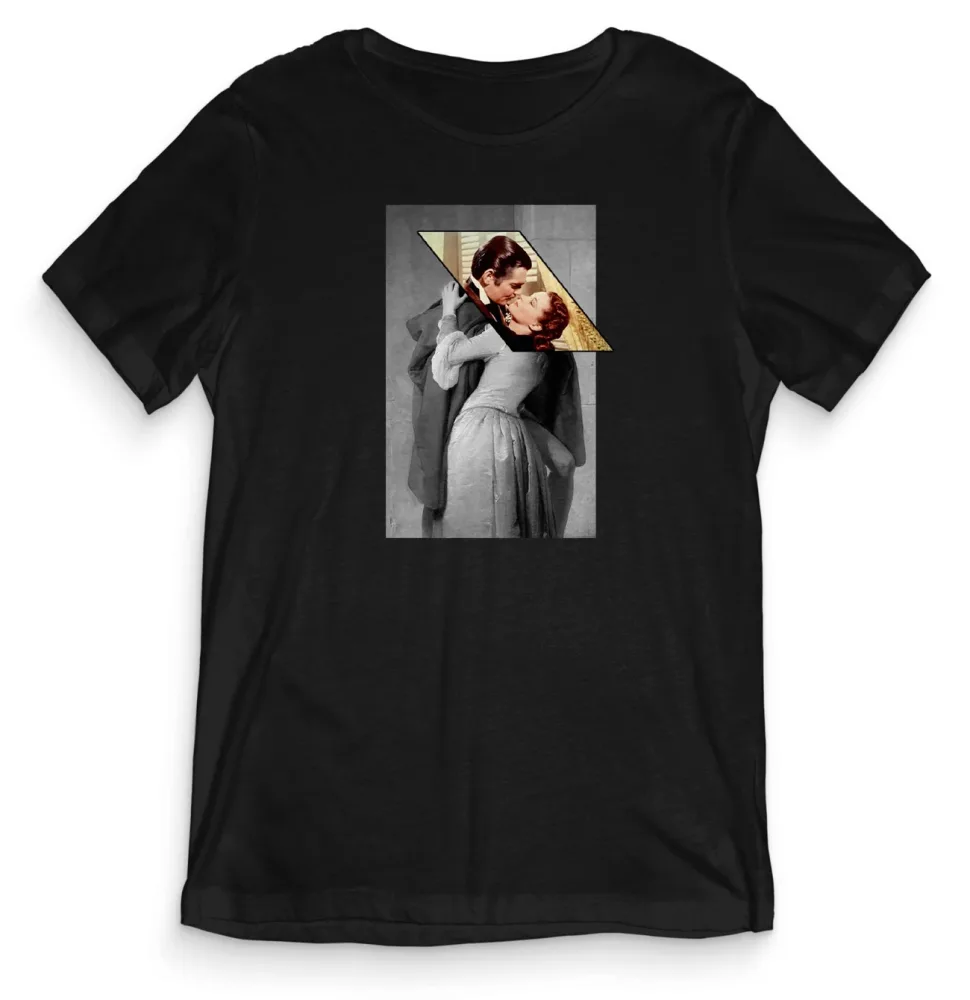 TeesBlitz Collection T-Shirt maglia Gone with the Kiss Alternative Art ART007
