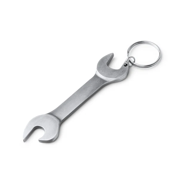 Portachiavi a Forma di Chiave Inglese in Metallo con Apribottiglie | 2 in 1