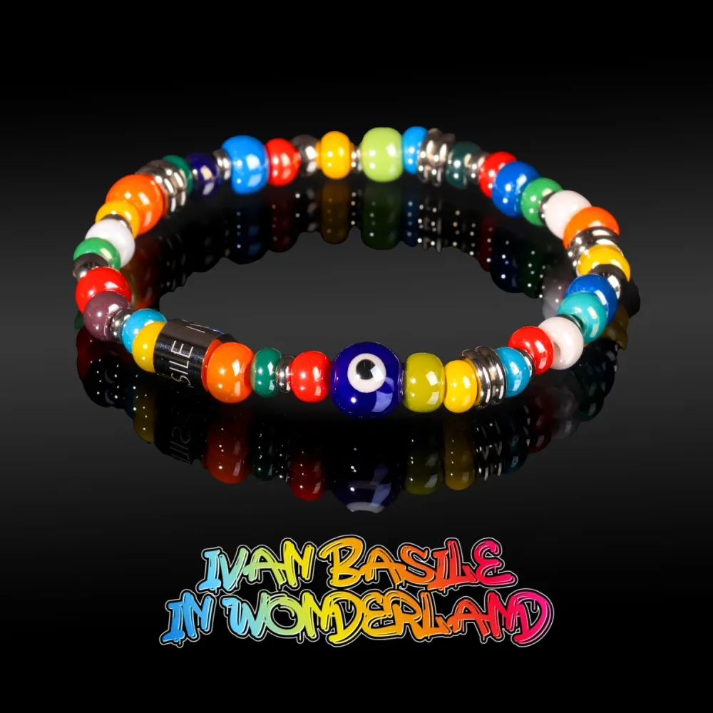 Bracciale WONDERLAND elastico sfera 6 mm IVAN BASILE VTR_03