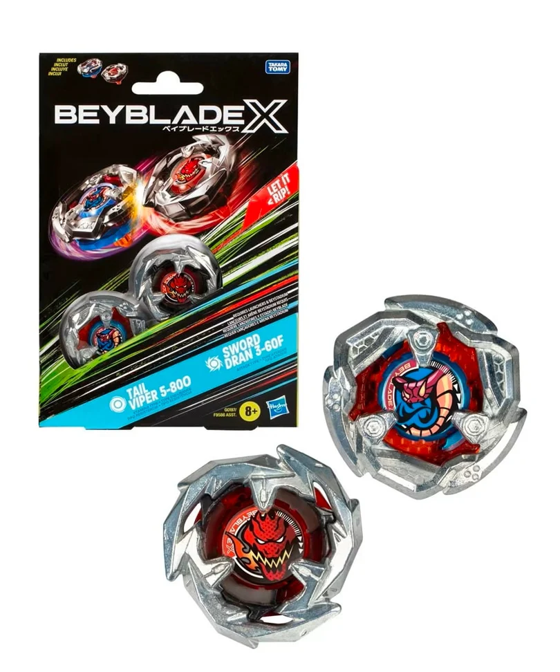 Beyblade X - Dual Pack: Tail Viper 5-80O & Sword Dran 3-60F