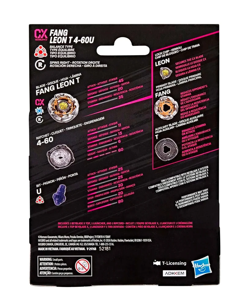 Beyblade X - Starter Pack: Fang Leon T 4-60U - immagine 3
